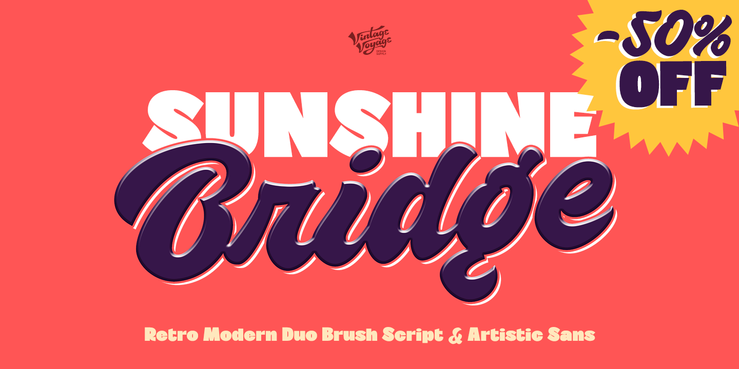 Beispiel einer VVDS Sunshine Bridge Sans Press-Schriftart